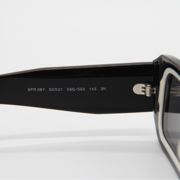 NEW PRADA PR06YS 09Q5S0 SQUARE BLACK PRADA SUNGLASSES PR06YSF 09Q-5S0  SPR 06Y - Picture 12 of 14